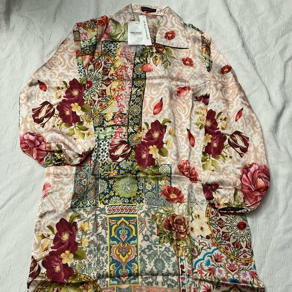 Pakistani Indian floral kurti shalwar kameez modern women’s wear - Picture 4 of 6